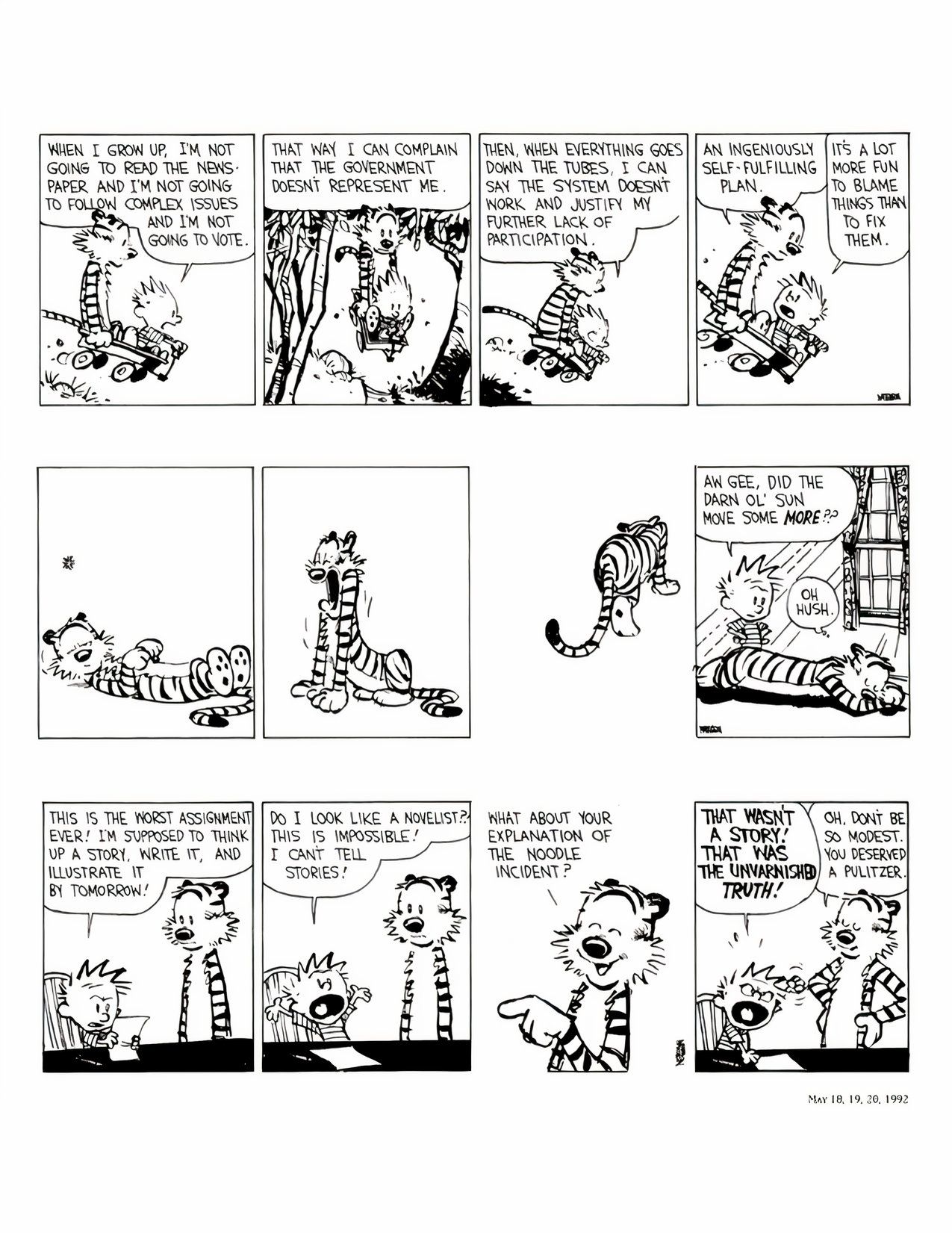 Los 10 arcos argumentales más divertidos de Calvin y Hobbes, clasificados