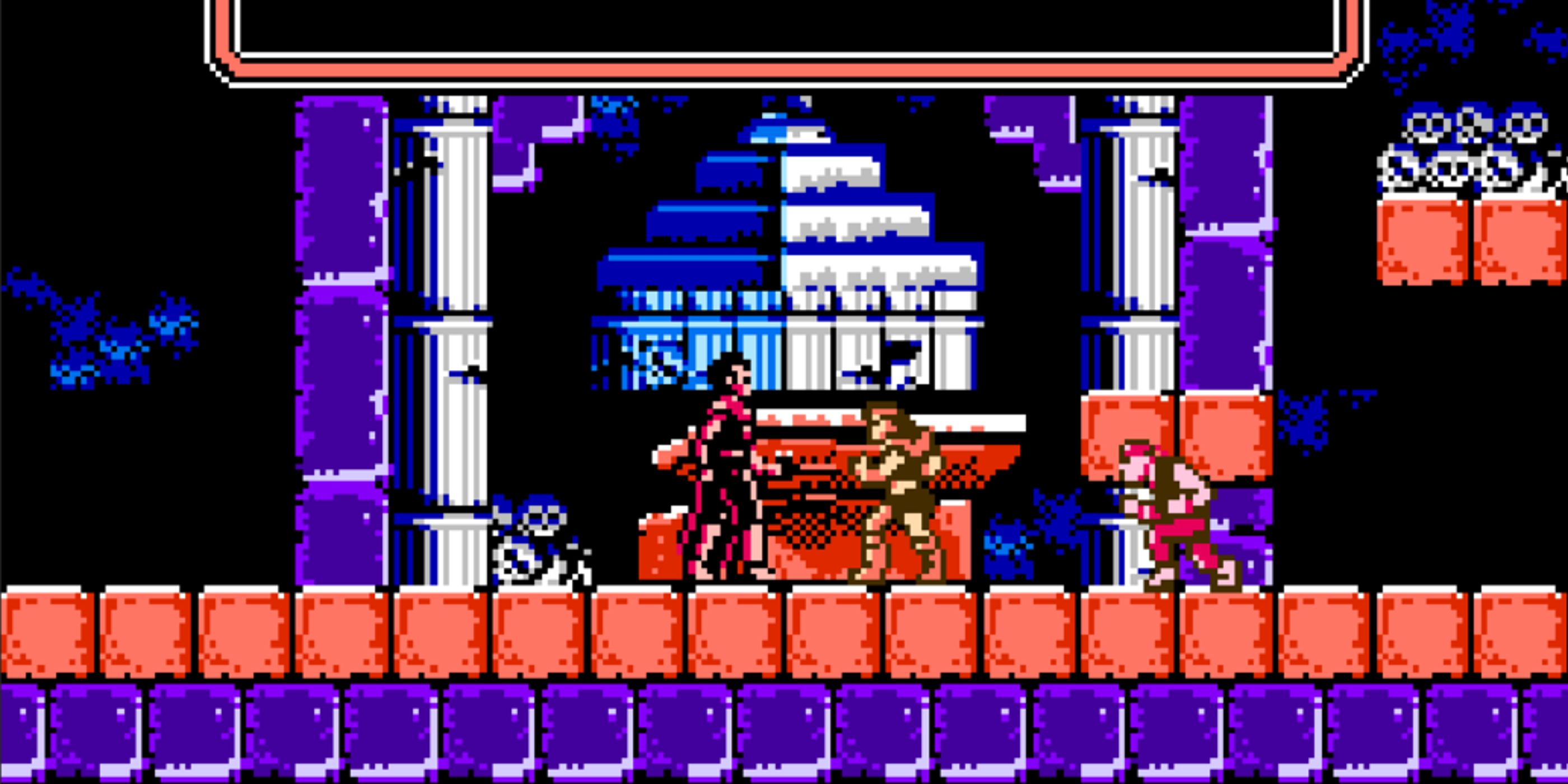 Castlevania III: Dracula's Curse (1989) gameplay de Trevor e Grant conversando com Alucard