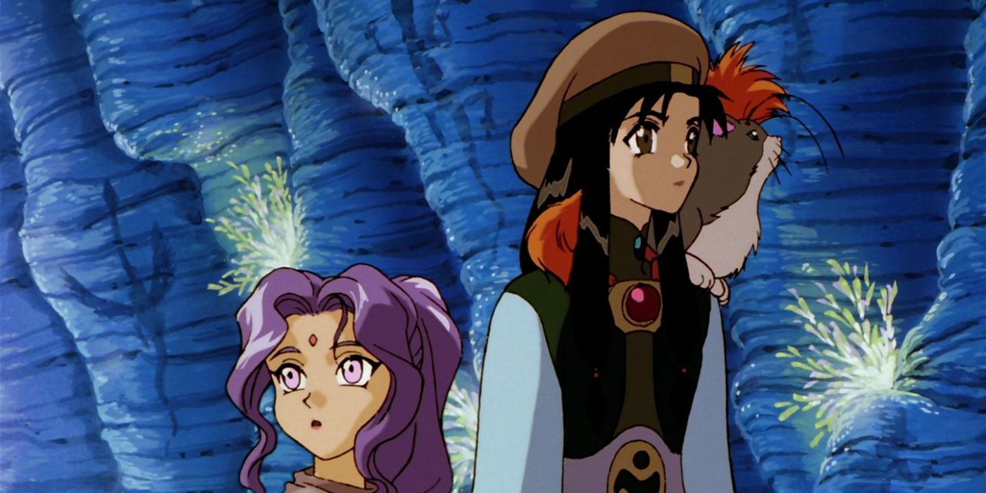 Cave exploration occurs in the first El-Hazard OVA.