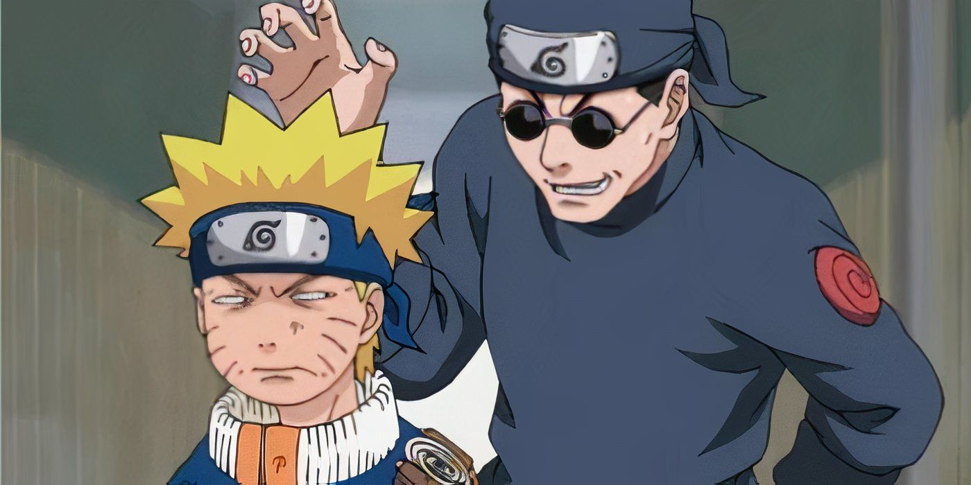 Naruto is annoyed by Ebisu's presence during the Chunin Exam Arc. 