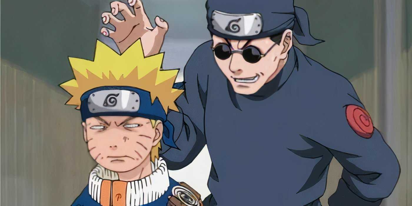 Naruto is annoyed by Ebisu's presence during the Chunin Exam Arc.