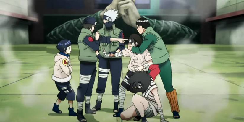 Neji Hyuga is stopped During the Chunin Exams