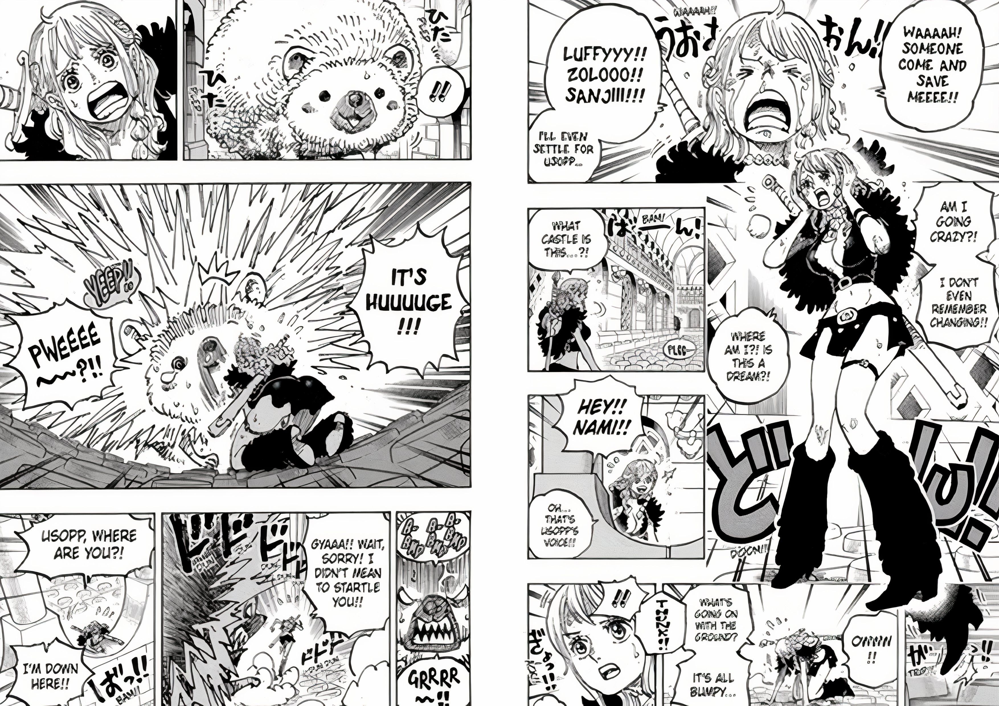 Revisión del capítulo 1127 de One Piece: La aventura de los Piratas de Sombrero de Paja en Elbaf da un primer paso surrealista