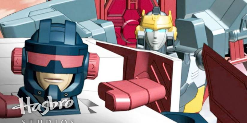 Red Alert and Hot Shot in robot mode in Transformers: Cybertron.