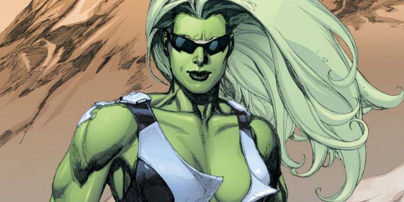 A panel from Ultimate Wolverine vs Hulk Issue 3. Jennifer Walters as She-Hulk. 