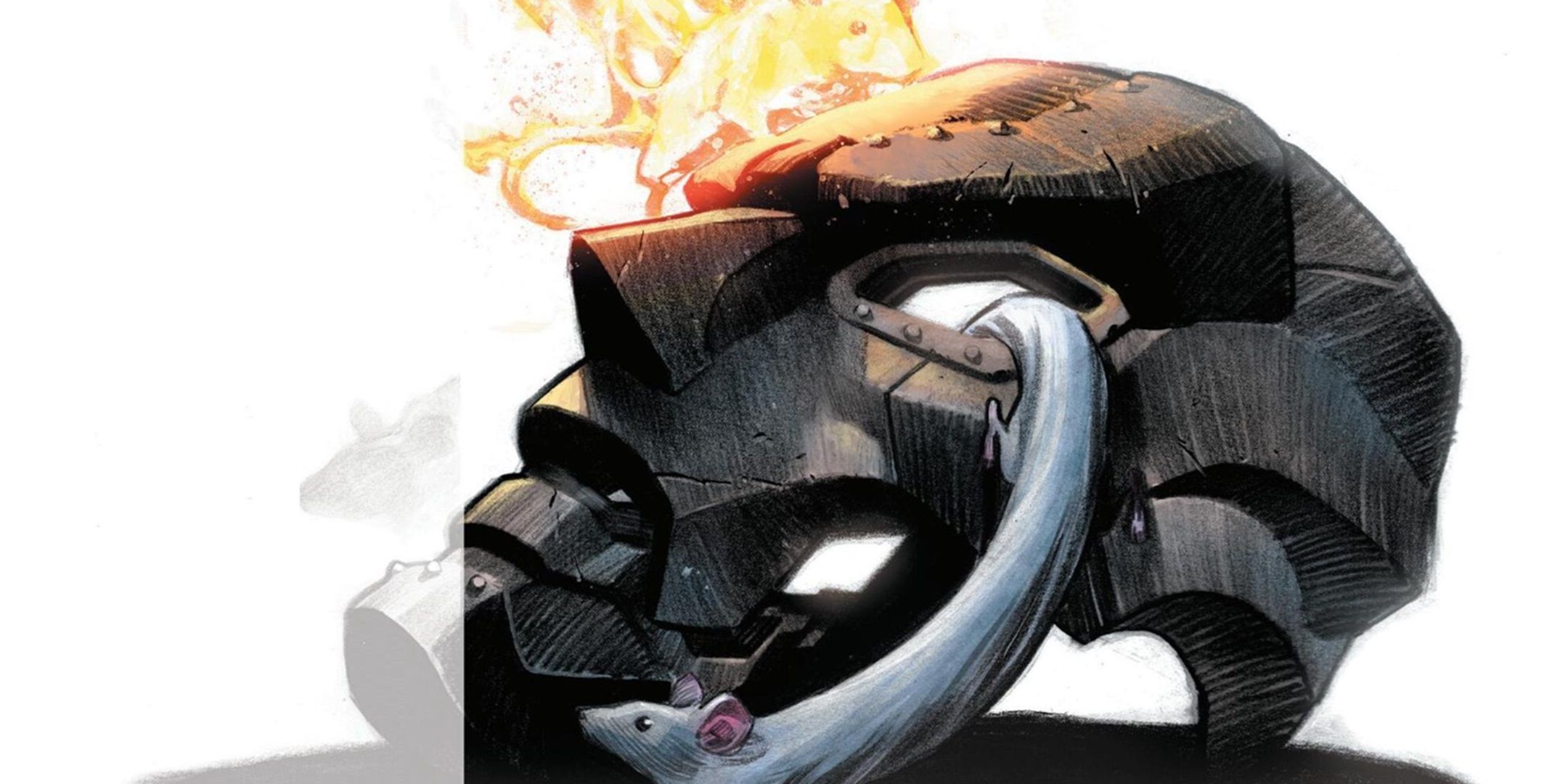 Mice around Doctor Doom's mask
