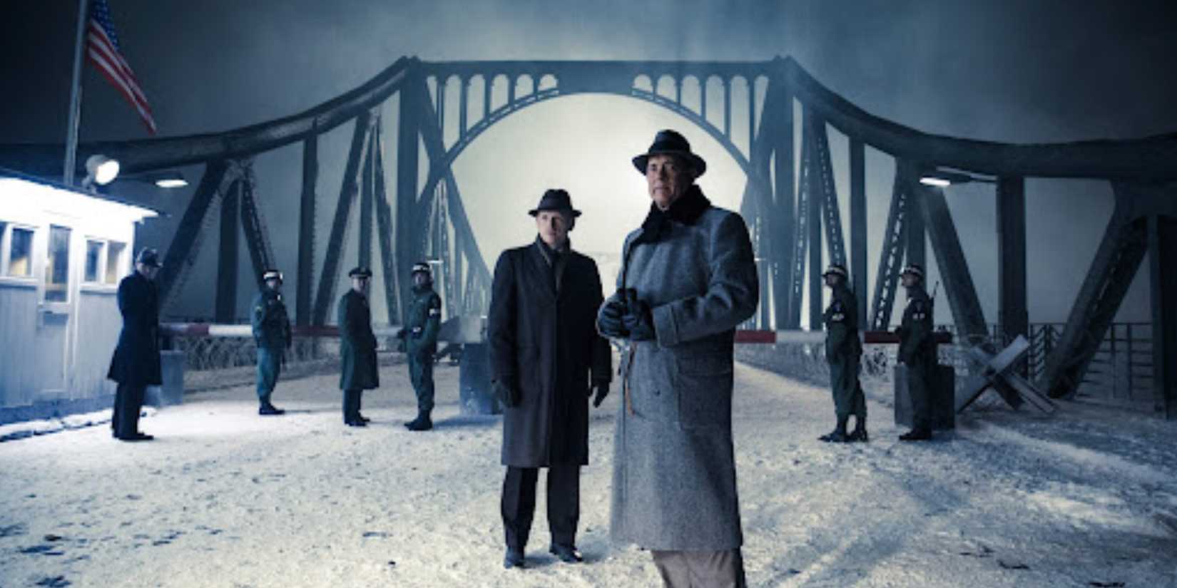 Bridge of Spies' Tom Hanks and company standing on a bridge