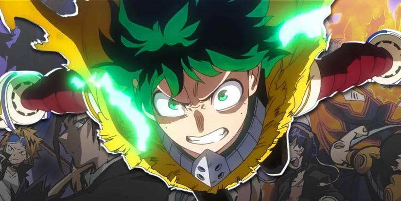 My Hero Academia You're Next anime movie's Deku with green energy