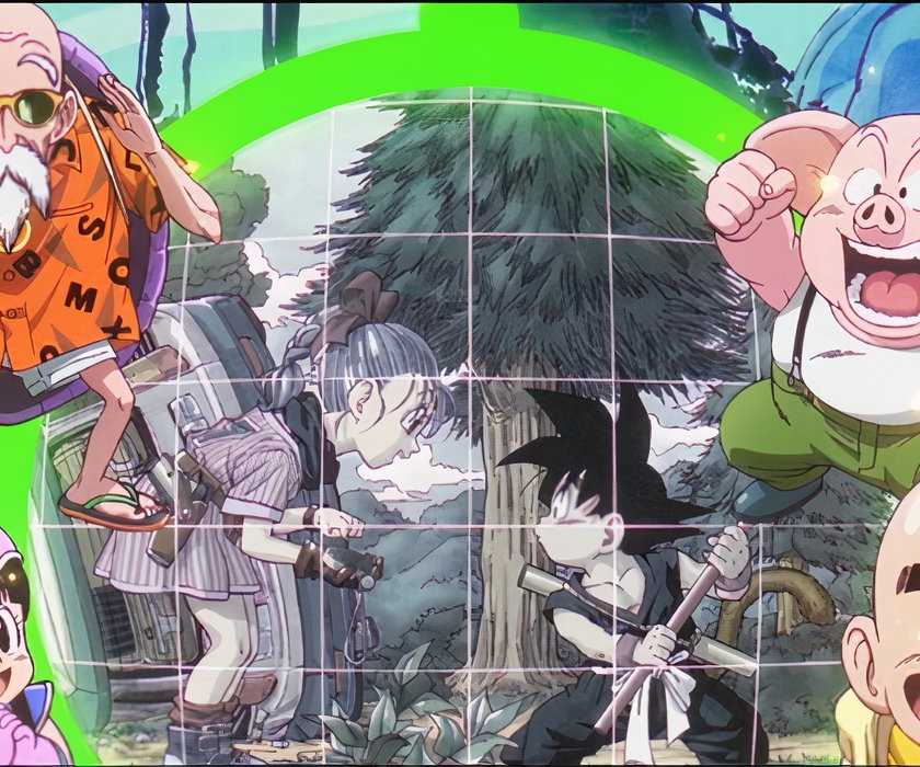 Dans Dragon Ball, Goku attrape Hasky avec son bâton magique.