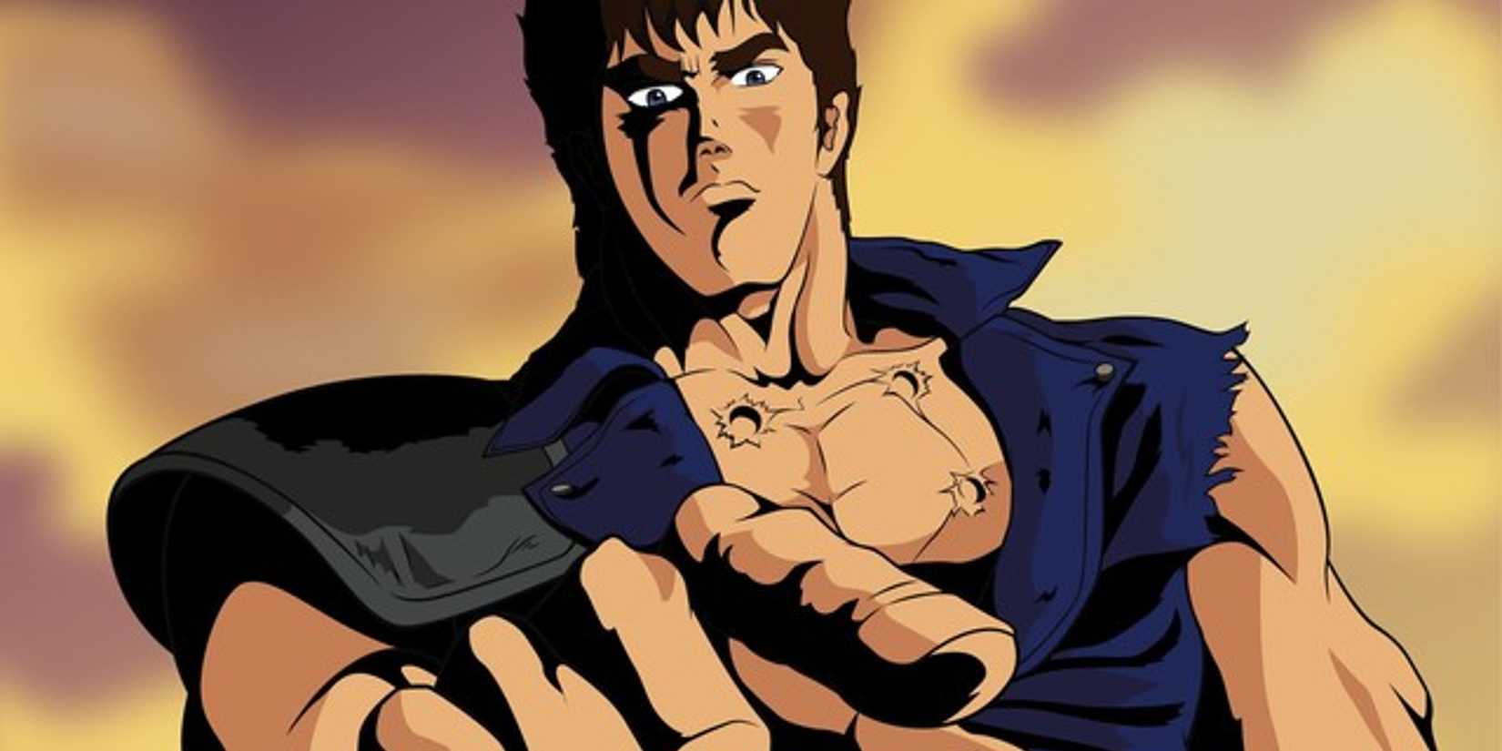 Kenshiro pointe du doigt dans Fist of the North Star.