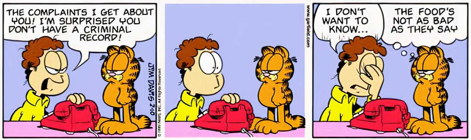 Garfield might have been in jail.