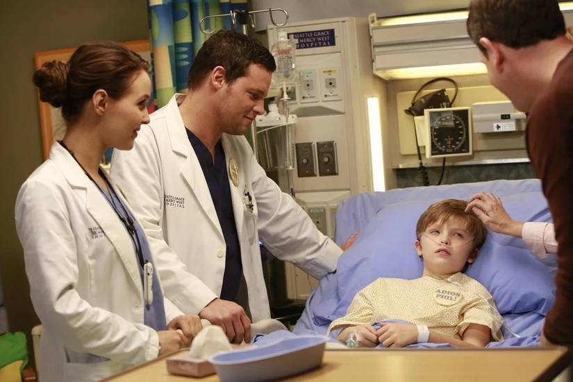 Grey's Anatomy Doctors Looking After a Child Patient