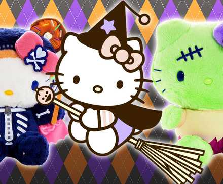Sanrio Hello Kitty and Halloween 2024 zombie and skeleton stuffed animals