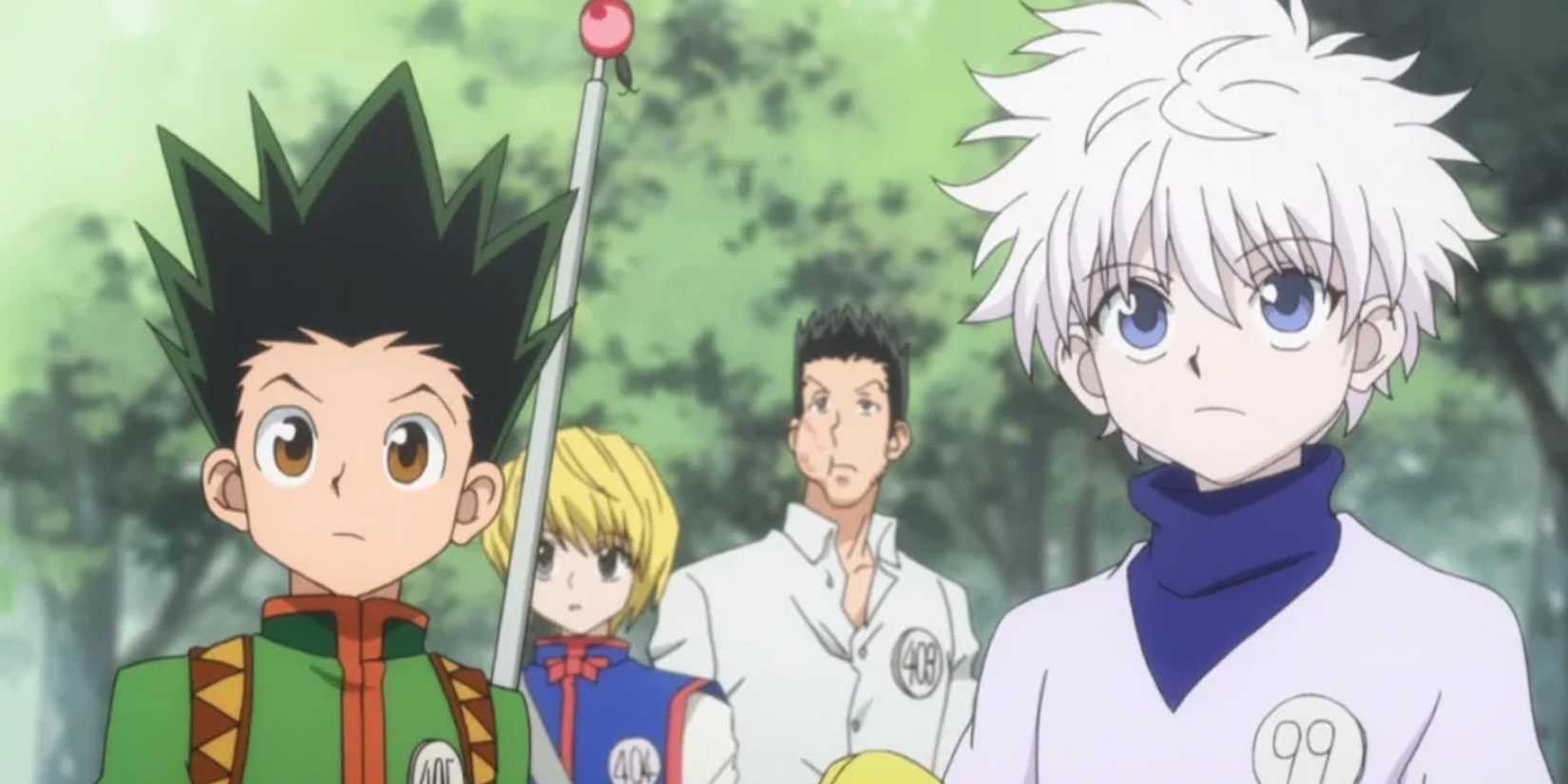 Gon, Killua, Kurapika et Leorio dans Hunter x Hunter de 2011.