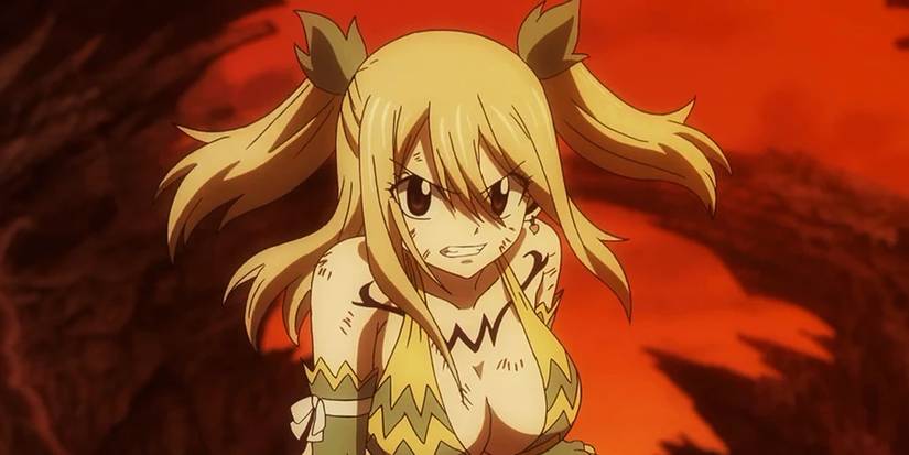Lucy carries her Aquarius outfit while launching his teeth.