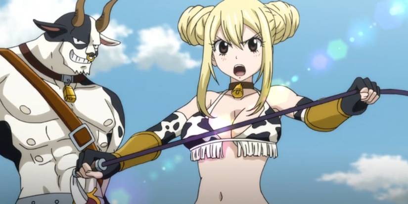 Lucy in taurus form in Fairy Tail final.