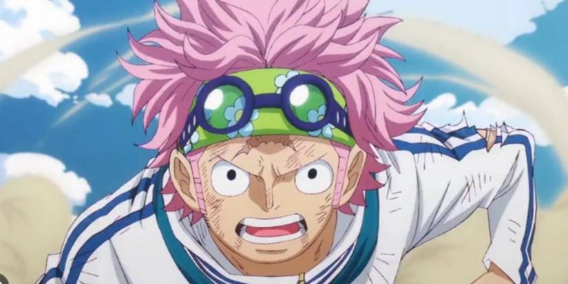 A determined Koby rushes to save hostages on Pirate Island in One Piece. 