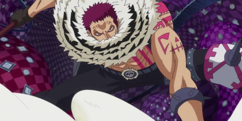 Charlotte Katakuri utilise Mochi contre Monkey D. Luffy dans One Piece.