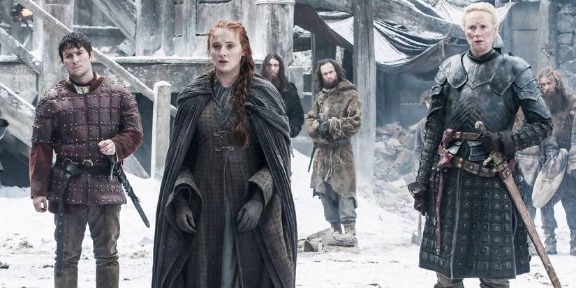 Sansa Stark arriving at The Night's Watch and reuniting with her brother Jon for the first time in years.