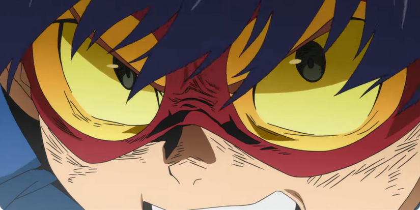 Simon looks determined in Gurren Lagann.