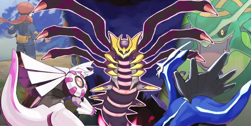 Split Image of Pokemon Platinum, Legen Arceus, and Emerald