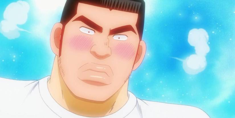 Takeo Gouda blushes with steam coming out of his ears in the anime My Love Story!!