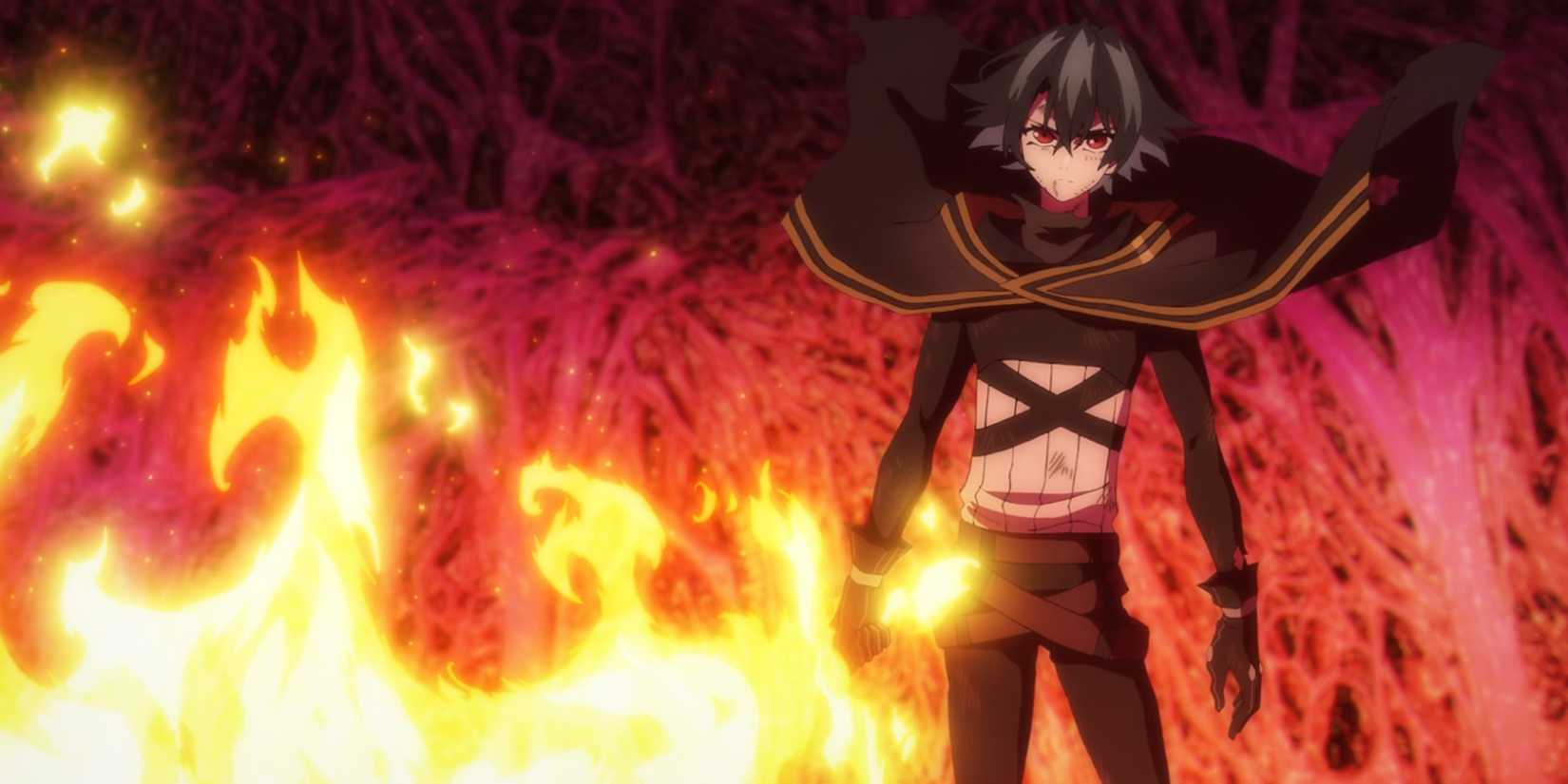 Will Serfort Wielding Flaming Sword in Wistoria: Wand and Sword.