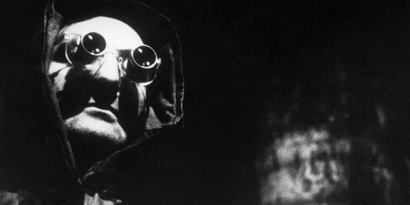 A scientist wears retro-futuristic goggles in La Jetée.