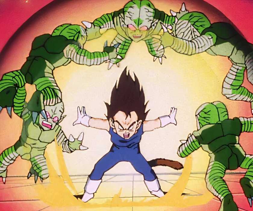 Trong Dragon Ball Z, Vegeta lúc nhỏ đã tiêu diệt một nhóm Saibamen trong quá trình luyện tập.