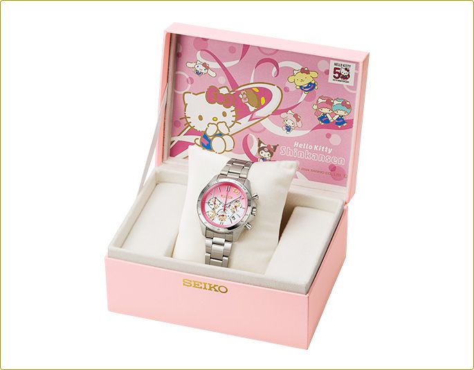 Hello Kitty Shinkansen 腕時時計50 周年限定 Seiko Reveals New Hello Kitty Bullet Train Watch for 50th