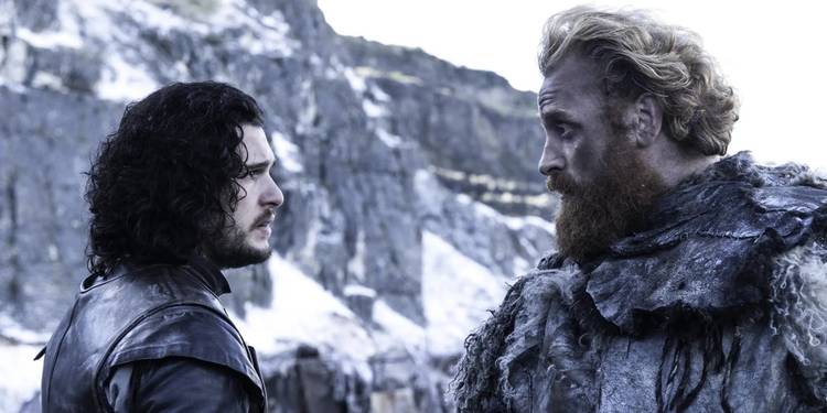 Jon Snow and Tormund Giantsbane in Game of Thrones