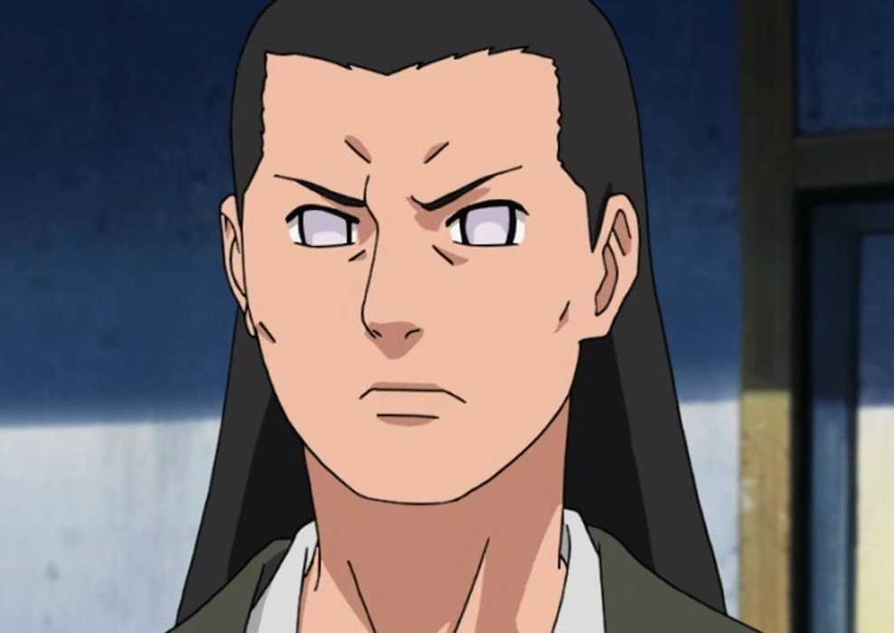 Hiashi Hyuga makes a stern expression