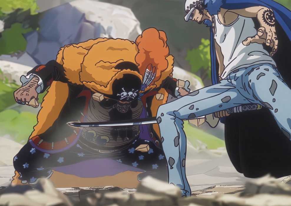 Blackbeard lands to face Law on Winner Island in One Piece's Final Saga.