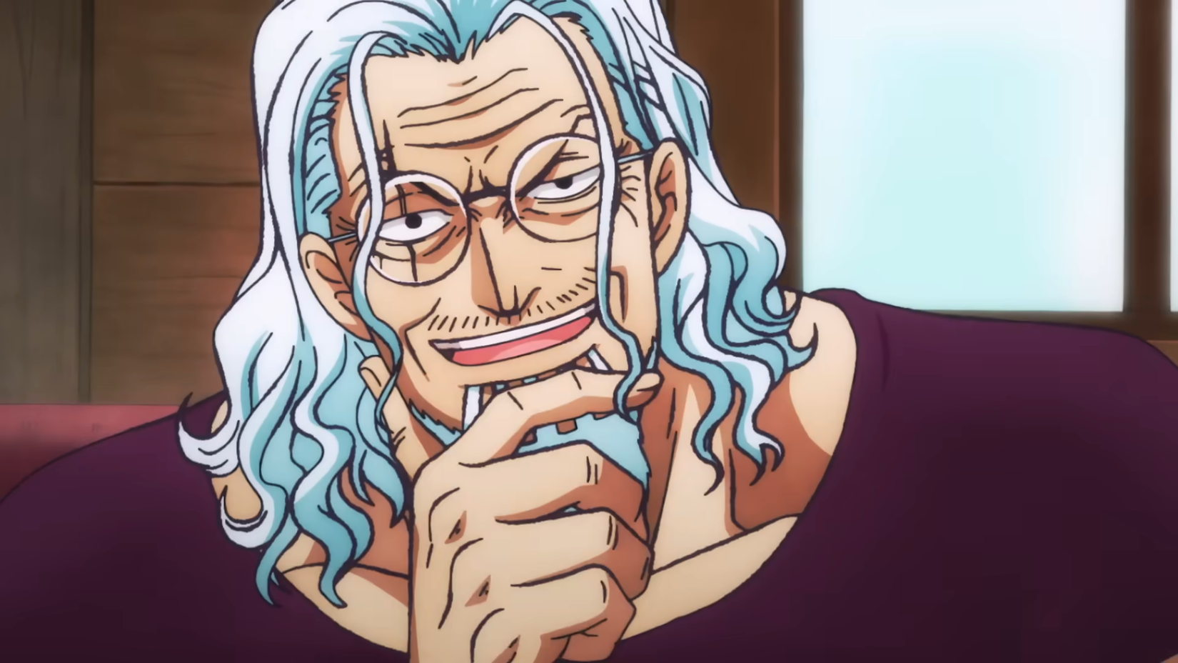 Rayleigh is pensive in One Piece Log Fish-Man Island Saga