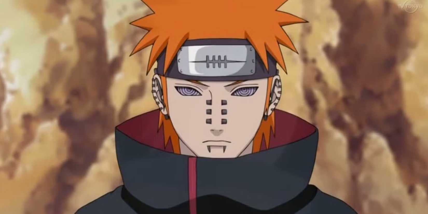Yahiko's body as one of the six paths of Pain in Naruto Shippuden.