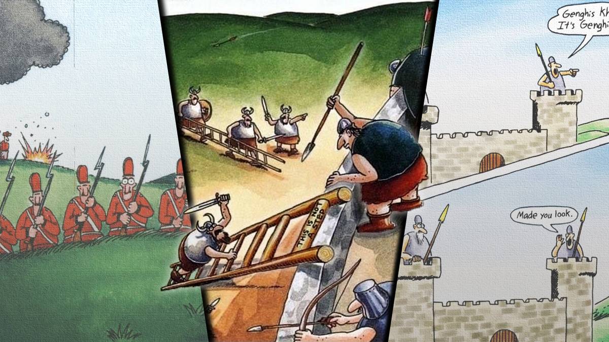 Die 10 lustigsten „The Far Side“-Comics über den Krieg, im Ranking