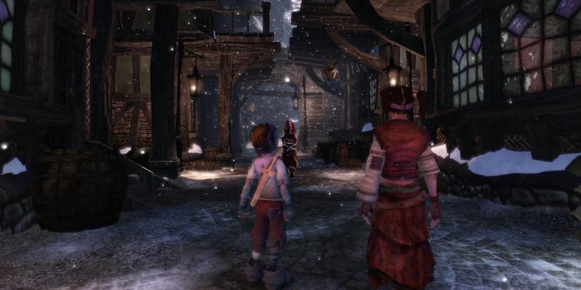 Fable II Opening as player walks down a street