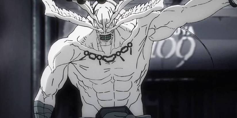 Le général Mahoraga tend le bras lors de l'incident de Shibuya dans Jujutsu Kaisen.