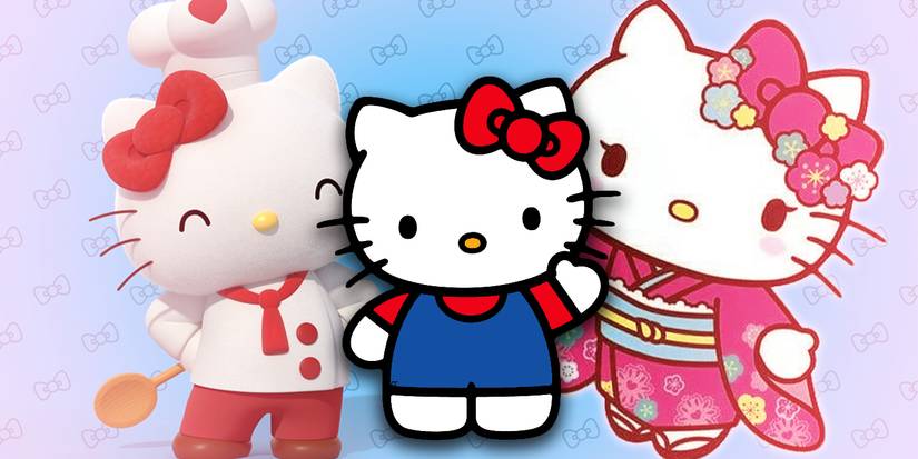 Different versions of traditionally drawn and GC animated Hello Kitty by Sanrio