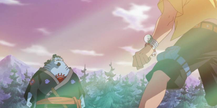 Jinbe gets ready to fight Portgas D Ace in One Piece
