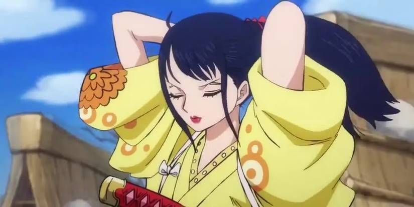 Kikunojo se coiffe - One Piece