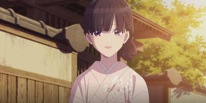 Miyo wears the Kimono cherry blossom that Kiyoka ordered for her in my happy wedding.