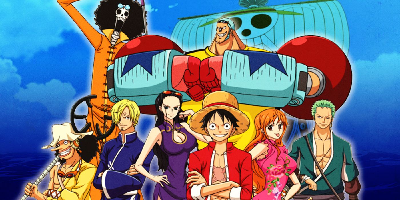 The One Piece anime with Luffy & the Straw Hats and the Thousand Sunny