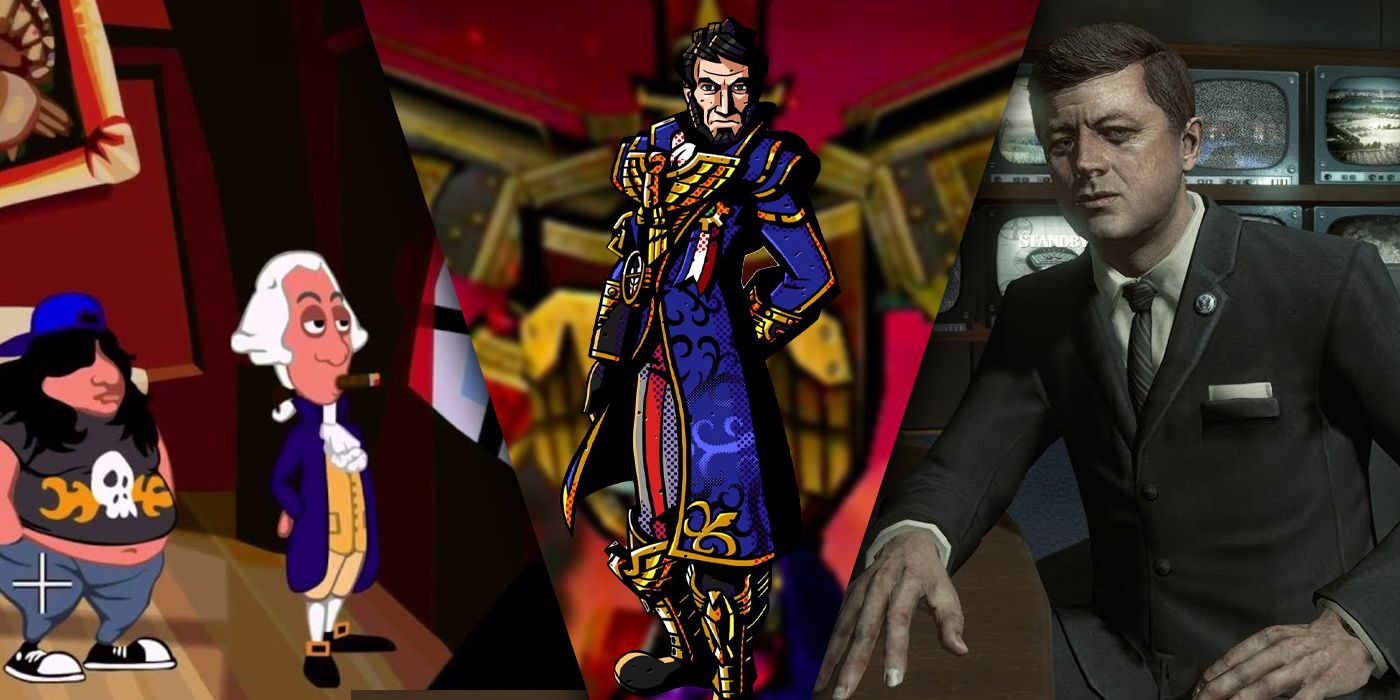 John F. Kennedy in Call of Duty Black Ops, Abraham Lincoln Code Name: S.T.E.A.M., George Washington in Day of the Tentacle