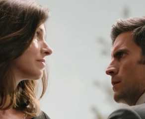 Sarah (Dawn Olivieri) and Jamie (Wes Bentley) scheme on Yellowstone Season 5, Part 2