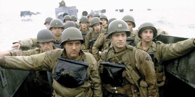 Tom Hanks and Tom Sizemore in Saving Private Ryan