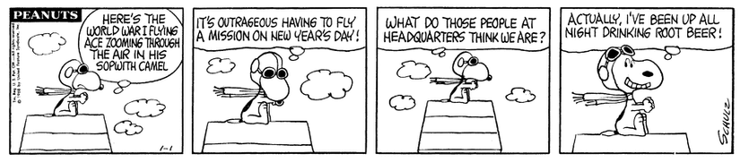 10 Best Peanuts New Year's Eve Comic Strips, Ranked