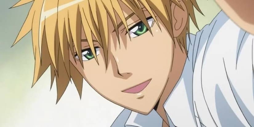 Takumi Usui talks happily in the Maid-Sama! anime