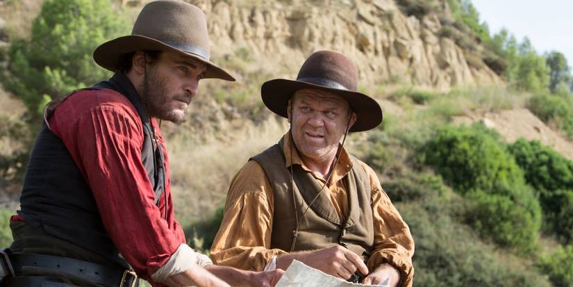 Joaquin Phoenix and John C. Reilly in The Sisters Brothers