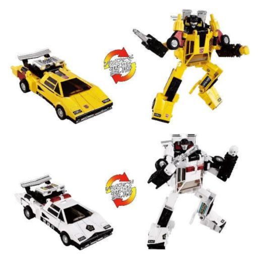 Transformers: Missing Link Cordon and Sunstreaker in robot and vehicle mode.